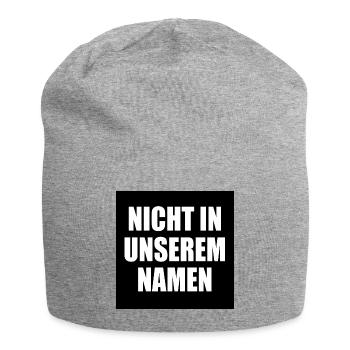 Pas en mon nom - Bonnet en jersey - gris chiné - Devant