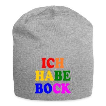 Ich habe bock - Jersey-Beanie - Grau meliert - Vorne