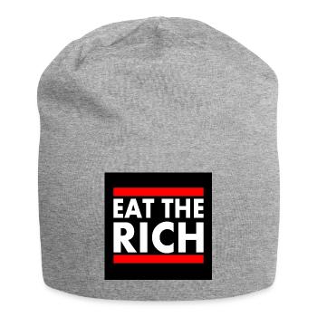 Eat the rich - Jersey-Beanie - Grau meliert - Vorne