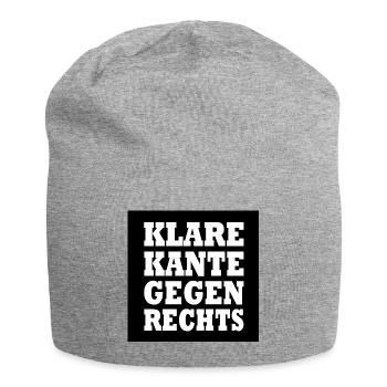 klare kante gegen rechts - Jersey-Beanie - Grau meliert - Vorne