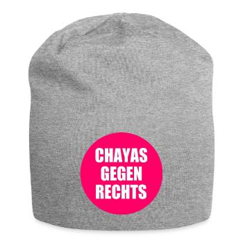 chayas gegen rechts - Jersey-Beanie - Grau meliert - Vorne
