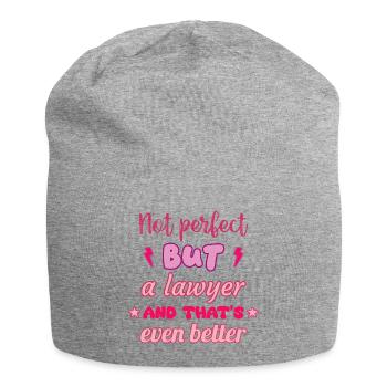 Not perfect, but lawyer,gift - Jersey Beanie - heather grey - Front