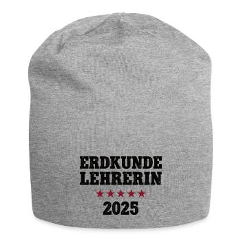 Erdkundelehrerin Geografie Geo Erdkunde Lehrerin - Jersey-Beanie - Grau meliert - Vorne