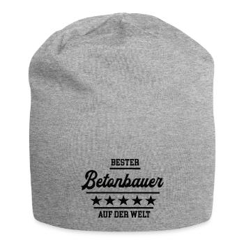 Bester Betonbauer Bauunternehmer Stahlbetonbauer - Jersey-Beanie - Grau meliert - Vorne