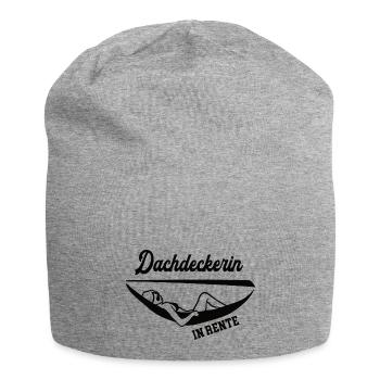 Dachdeckerin in Rente Rentenbeginn Dachdeckerei - Jersey-Beanie - Grau meliert - Vorne