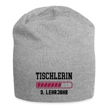 Ausbildung Tischlerin 3. Lehrjahr Tischler Lehre - Jersey-Beanie - Grau meliert - Vorne