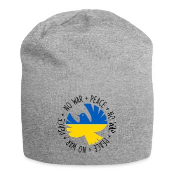 No war - kein Krieg - Jersey-Beanie - Grau meliert - Vorne