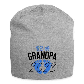 Werdender Opa 2023, 2023 werde ich Opa, 2023 Opa - Jersey-Beanie - Grau meliert - Vorne