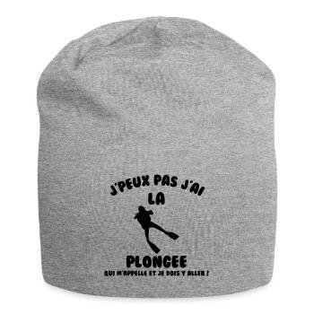j'peux pas j'ai plongée - Bonnet en jersey - gris chiné - Devant