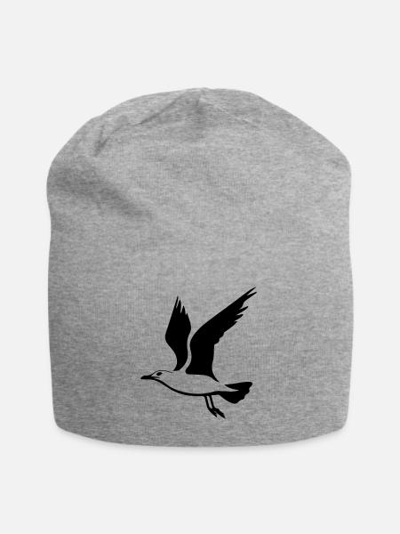 Möwe - Jersey-Beanie - Grau meliert