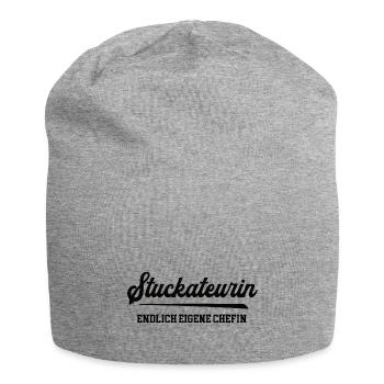 Stuckateurin Endlich Chefin Selbstständig Machen - Jersey-Beanie - Grau meliert - Vorne