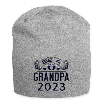 Werdender Opa 2023, 2023 werde ich Opa, 2023 Opa - Jersey-Beanie - Grau meliert - Vorne