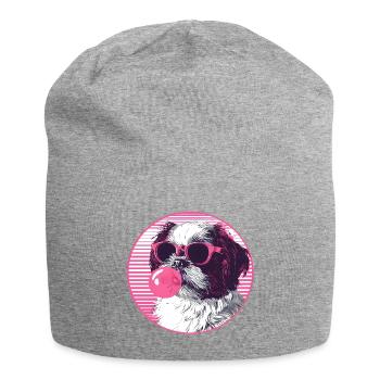 Shi tzu Sunglasses Pink Bubblegum - Jersey Beanie - heather grey - Front