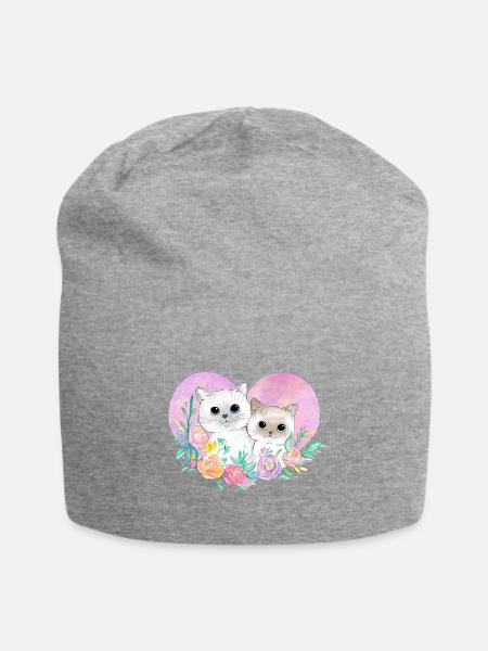 Katzenliebe - Jersey-Beanie -
