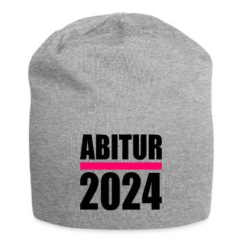 Abitur 2024 - Jersey-Beanie - Grau meliert - Vorne