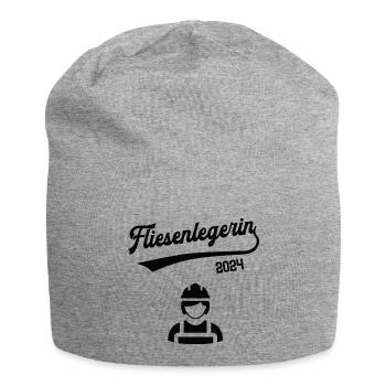 Fliesenlegerin 2024 Beruf Fliesenleger Azubi Frau - Jersey-Beanie - Grau meliert - Vorne