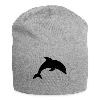 Delphin - Jersey-Beanie - Grau meliert - Vorne