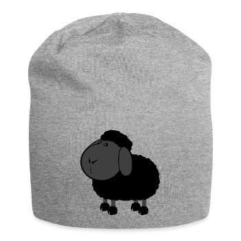 Schwarzes Schaf - Jersey-Beanie - Grau meliert - Vorne