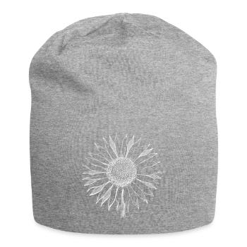 Sommer Sonnenblume. Prima Geschenksidee! - Jersey-Beanie - Grau meliert - Vorne