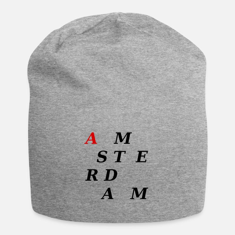 AMSTERDAM - Jersey-Beanie - Grau meliert