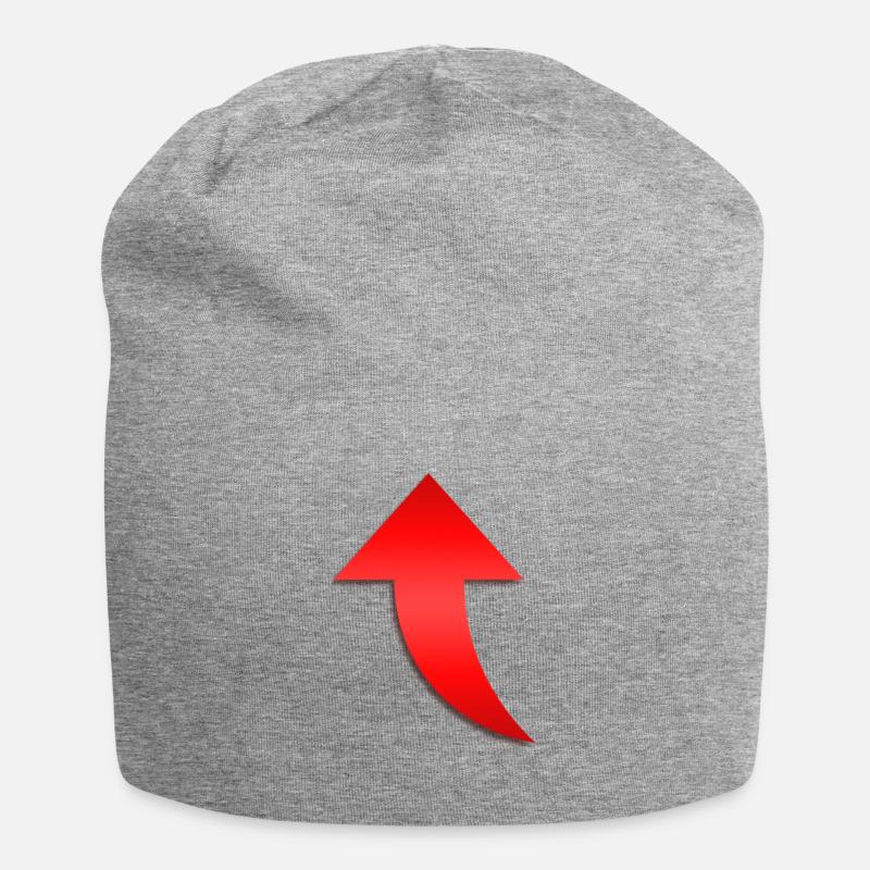 Flèche rouge - Bonnet en jersey - gris chiné