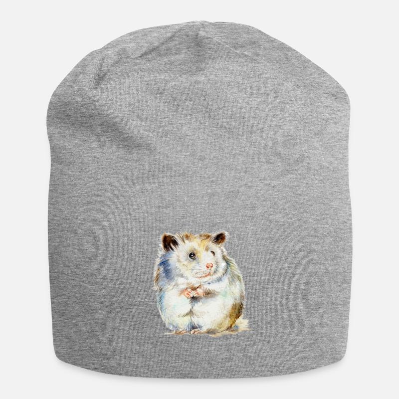 HAMSTER - der Hamster - Jersey-Beanie - Grau meliert