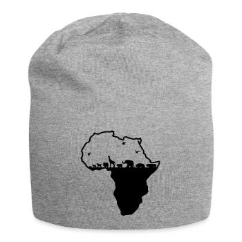 Afrika - Jersey-Beanie - Grau meliert - Vorne
