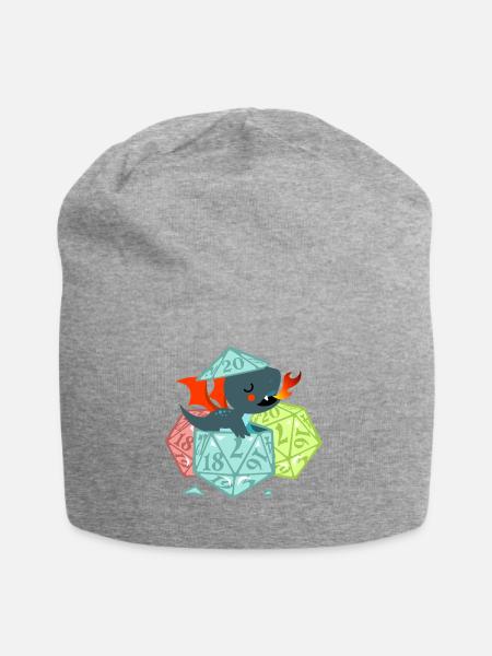 Pen and paper dragon eggs - Jersey-Beanie - Grau meliert