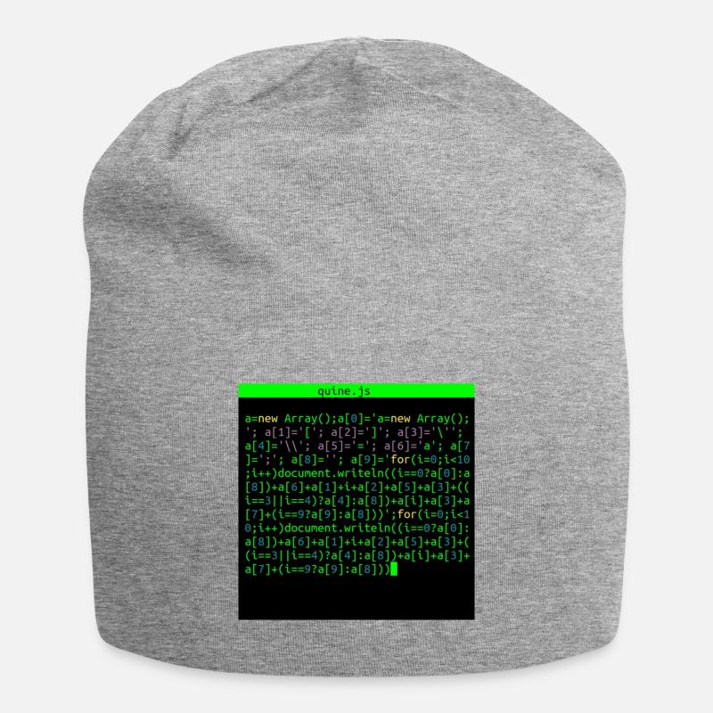 quine javascript - Bonnet en jersey - gris chiné