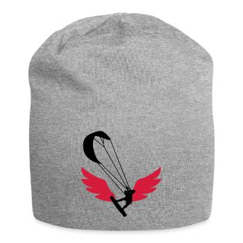 Kitesurfen / Kitesurfer / Kiteboarden / Kitesurf - Jersey-Beanie - Grau meliert - Vorne