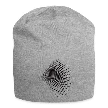 Cadeau de géométrie de formes d'illusion d'optique - Bonnet en jersey - gris chiné - Devant