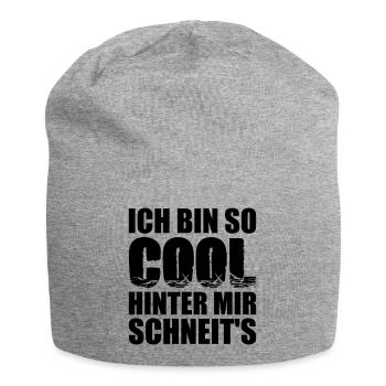 Coole Sprüche - Jersey-Beanie - Grau meliert - Vorne