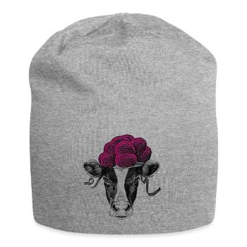 Schwarzwald-Tussi vache avec black-wald Bollenhut - Bonnet en jersey - gris chiné - Devant