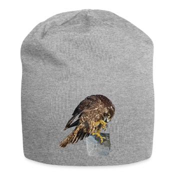 Faucon pèlerin - Bonnet en jersey - gris chiné - Devant