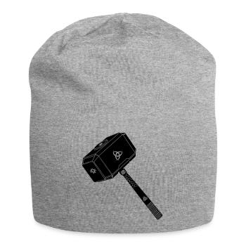 Marteau de thor Thor s avec symboles vikings - Bonnet en jersey - gris chiné - Devant