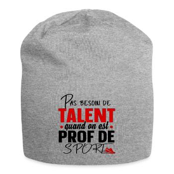 Prof de Sport Professeur Métier Cadeau Humour - Bonnet en jersey - gris chiné - Devant