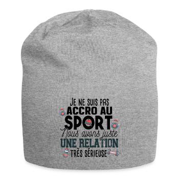Sport Sportif Muscu Running Fitness Humour Workout - Bonnet en jersey - gris chiné - Devant