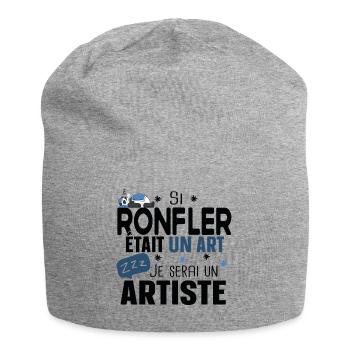 Ronfler Artiste Dormir Cadeau Humour Ronflement - Bonnet en jersey - gris chiné - Devant