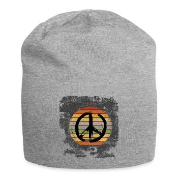 Peace - Jersey-Beanie - Grau meliert - Vorne