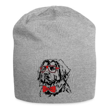 Drôle de lunettes LEONBERGER Chien Chien - Bonnet en jersey - gris chiné - Devant