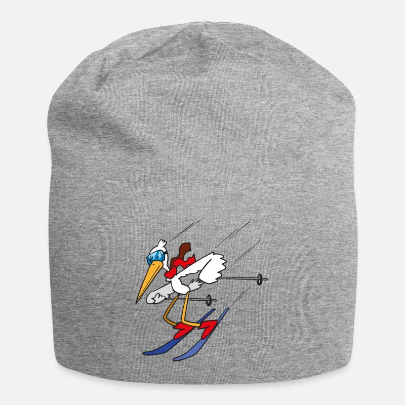 Ski Oiseau - Bonnet en jersey - gris chiné
