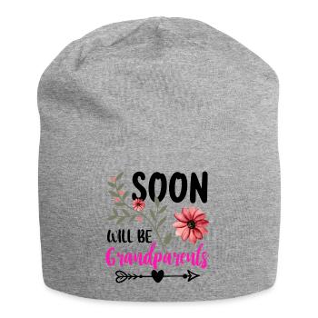 Bald werden wir Oma und Opa, Wir werden Großeltern - Jersey-Beanie - Grau meliert - Vorne