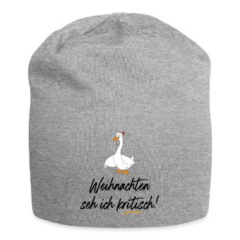 Lustige vegetarische Sprüche zu Weihnachten - Jersey-Beanie - Grau meliert - Vorne