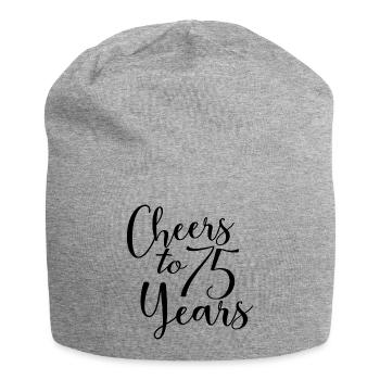 Vive les 75 ans du 75e anniversaire - Bonnet en jersey - gris chiné - Devant