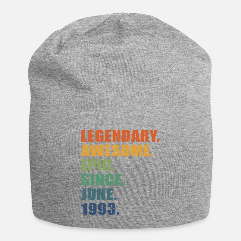 30. Geburtstag, Juni 1993, 30-jähriges Jubiläum - Jersey-Beanie - Grau meliert