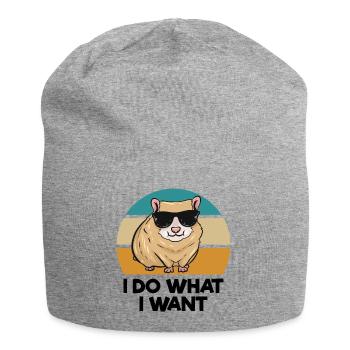Hamster - Jersey-Beanie - Grau meliert - Vorne