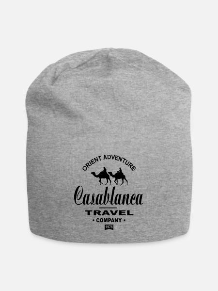 Casablanka - Marokko - Kamel - Karavane - Jersey-Beanie - Grau meliert