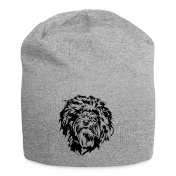 Havanese Dog Portrait Dog Wilsigns - Jersey Beanie - heather grey - Front