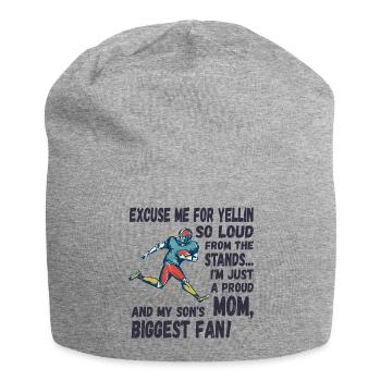 Désolé pour les cris forts, Football Mama - Bonnet en jersey - gris chiné - Devant