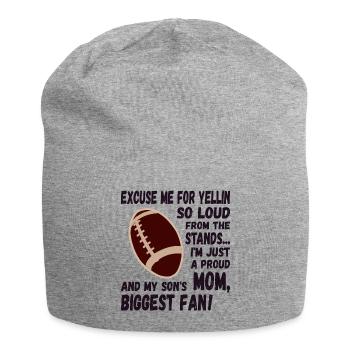 Désolé pour les cris forts, Football Mama - Bonnet en jersey - gris chiné - Devant